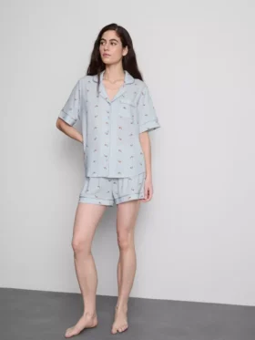 Pijamas curto estilo «boyfriend» estampados