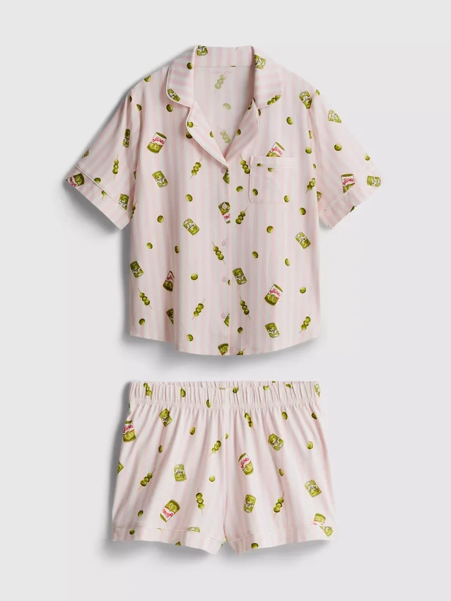 Pijamas curto estilo «boyfriend» estampados