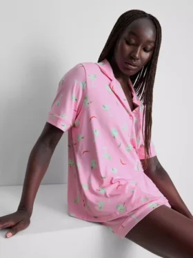 Pijamas curto estilo «boyfriend» estampados