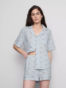 Pijamas curto estilo «boyfriend» estampados