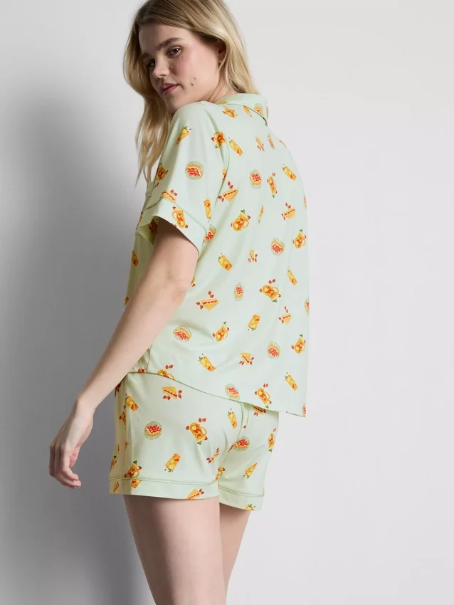Pijamas curto estilo «boyfriend» estampados
