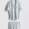 Pijamas curto estilo «boyfriend» estampados