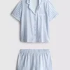 Pijamas curto estilo «boyfriend» estampados