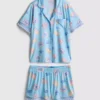 Pijamas curto estilo «boyfriend» estampados