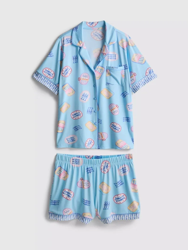 Pijamas curto estilo «boyfriend» estampados