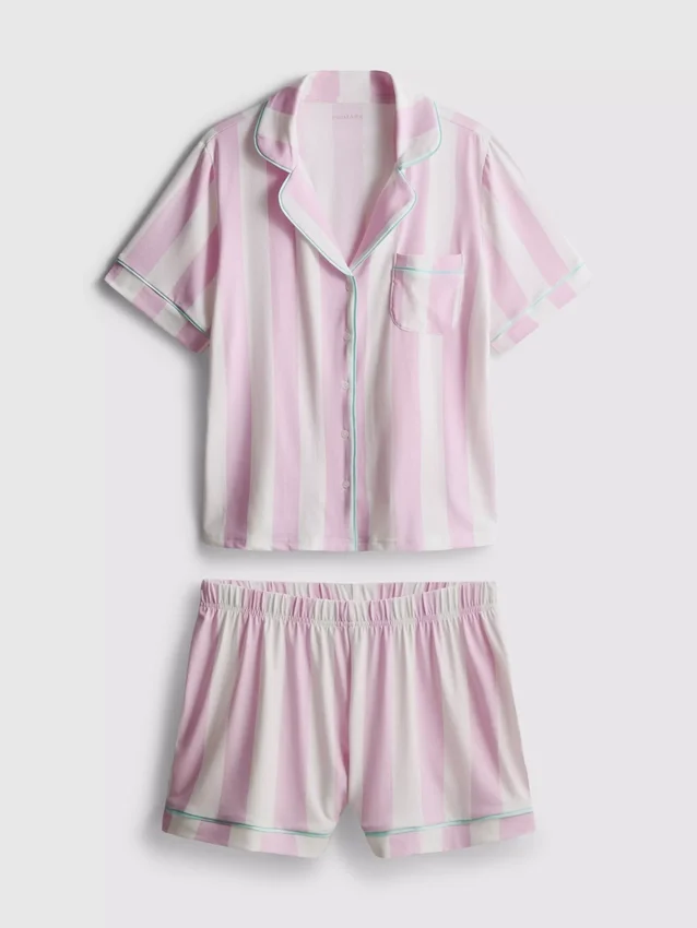 Pijamas curto estilo «boyfriend» estampados