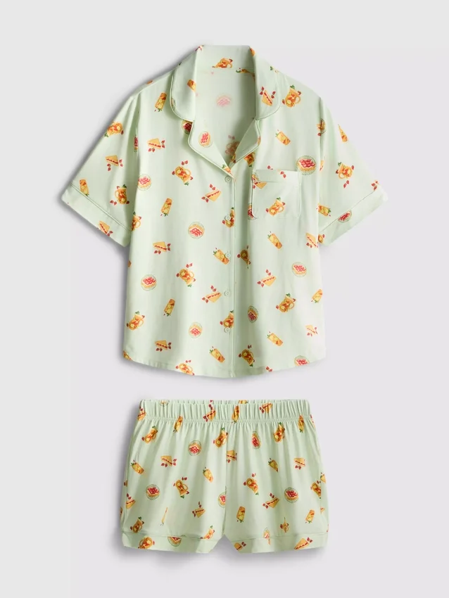 Pijamas curto estilo «boyfriend» estampados