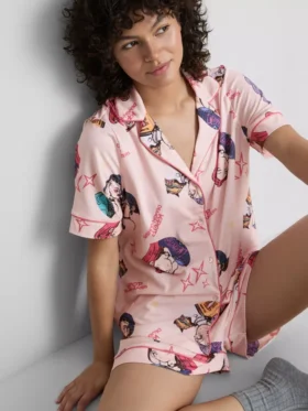 Pijamas curto estilo «boyfriend» K-pop «Demon Hunters»