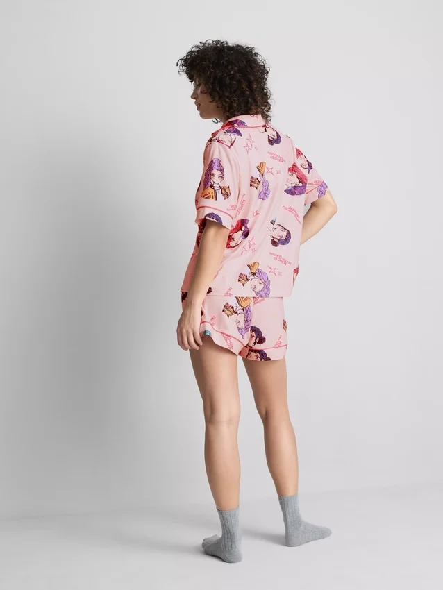 Pijamas curto estilo «boyfriend» K-pop «Demon Hunters»