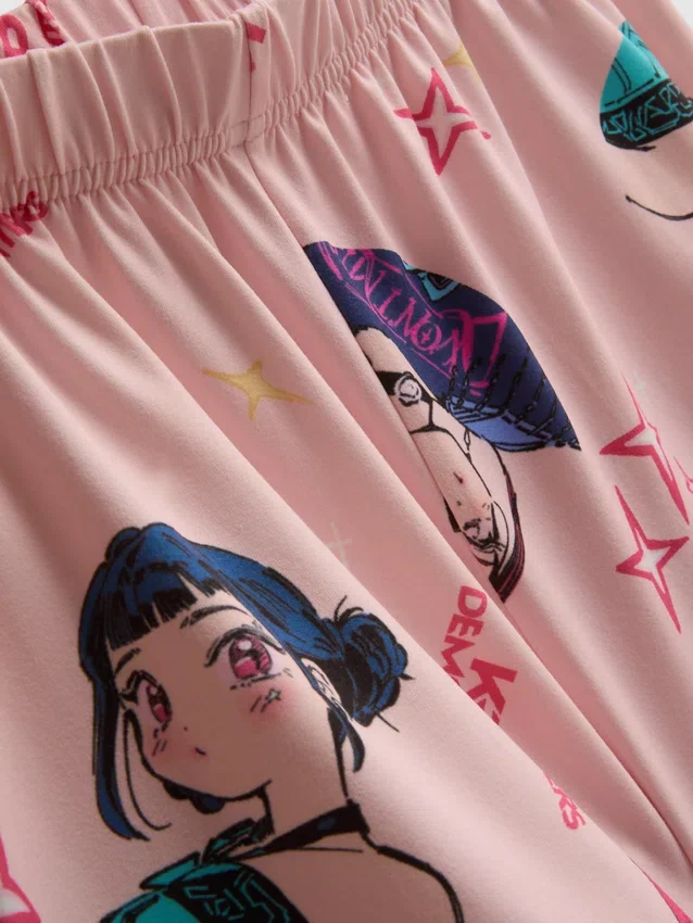 Pijamas curto estilo «boyfriend» K-pop «Demon Hunters»