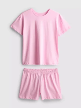 Pijamas curto tipo t-shirt de algodão