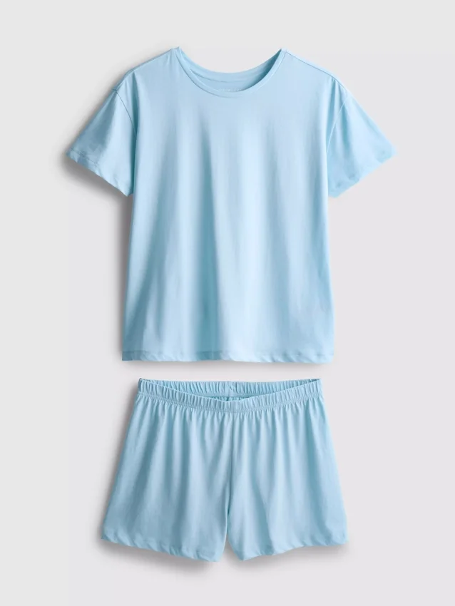 Pijamas curto tipo t-shirt de algodão