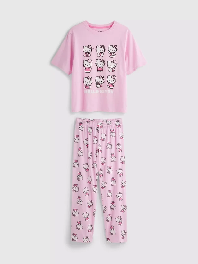 Pijamas de algodão com a personagem Hello Kitty
