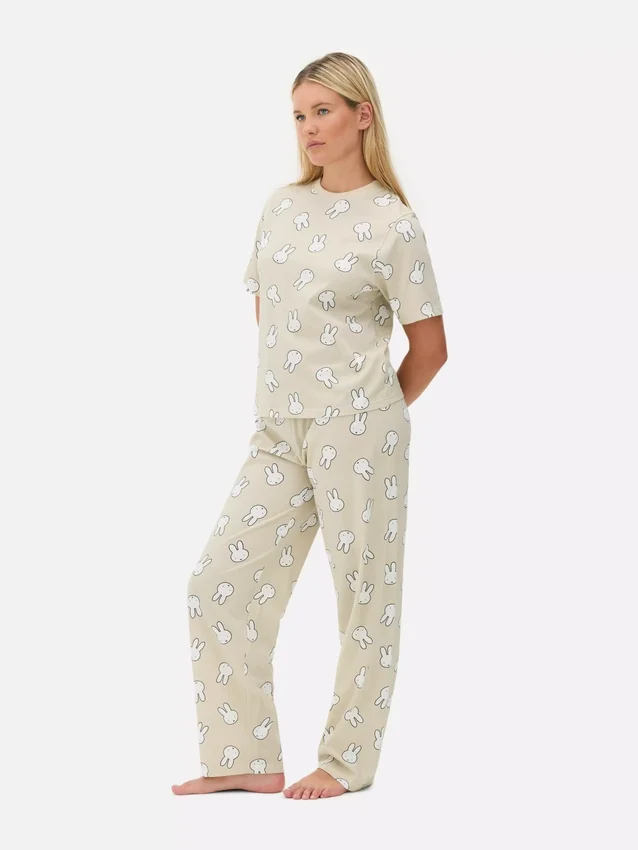 Pijamas de algodão com estampado da Miffy