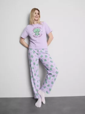 Pijamas de algodão com estampado do Bob Esponja