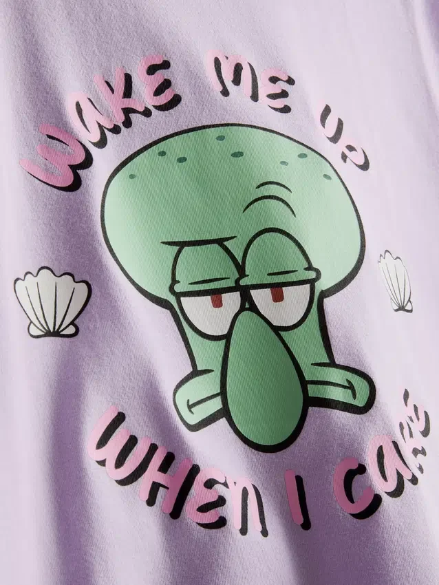 Pijamas de algodão com estampado do Bob Esponja