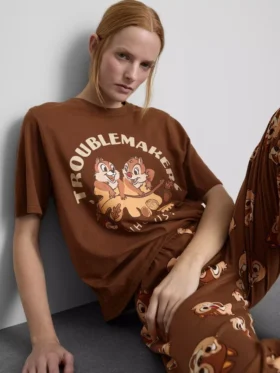 Pijamas de algodão da Disney com Chip e Dale