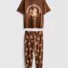 Pijamas de algodão da Disney com Chip e Dale