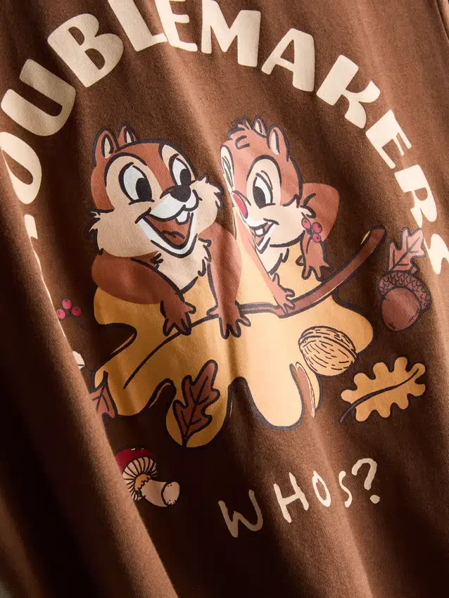 Pijamas de algodão da Disney com Chip e Dale