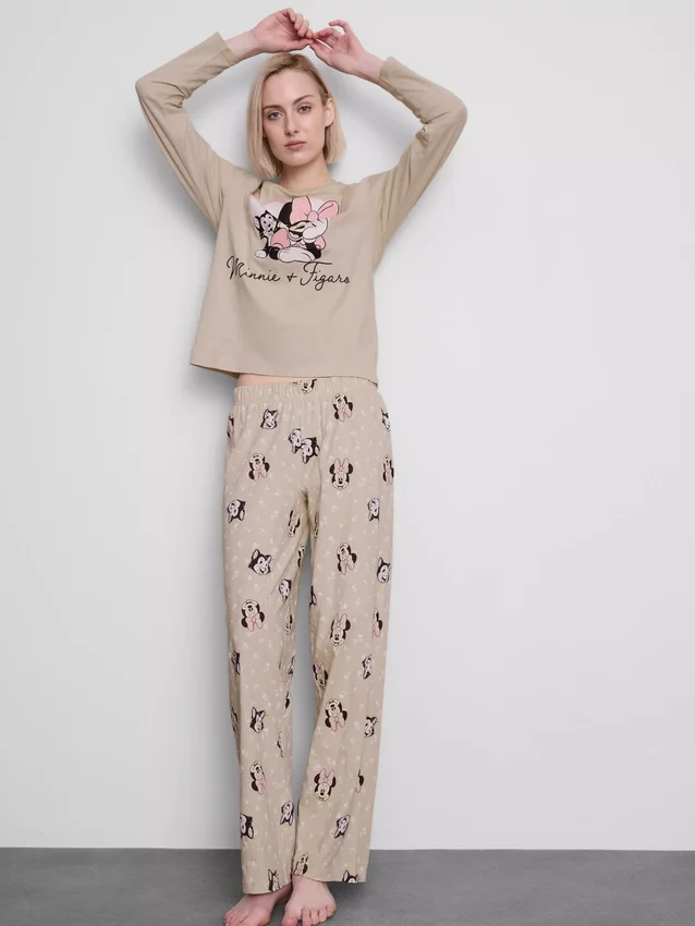 Pijamas de algodão estampados da Minnie Mouse da Disney