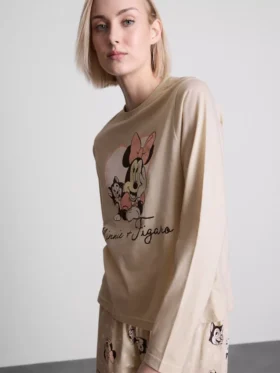 Pijamas de algodão estampados da Minnie Mouse da Disney