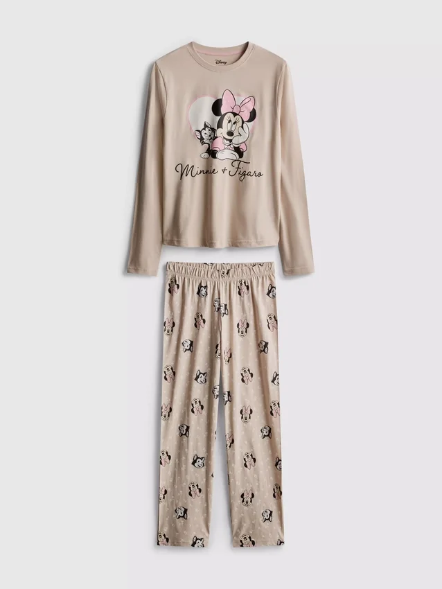 Pijamas de algodão estampados da Minnie Mouse da Disney