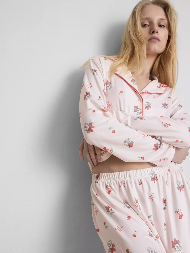 Pijamas estilo «boyfriend» com estampado da Minnie Mouse da Disney