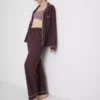 Pijamas estilo «boyfriend» em jersey com debrum
