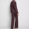 Pijamas estilo «boyfriend» em jersey com debrum