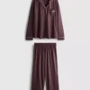 Pijamas estilo «boyfriend» em jersey com debrum
