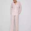 Pijamas estilo «boyfriend» em jersey às riscas