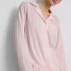 Pijamas estilo «boyfriend» em jersey às riscas