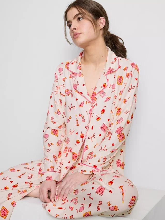 Pijamas estilo «boyfriend» estampados