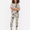 Pijamas retro com motivos de banda desenhada do Mickey Mouse da Disney