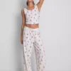 Pijamas sem mangas estampados da Disney com o Ursinho Pooh, em tecido rico em algodão
