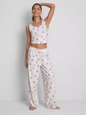 Pijamas sem mangas estampados da Disney com o Ursinho Pooh, em tecido rico em algodão