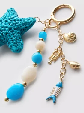 Pingente para mala em forma de estrela-do-mar
