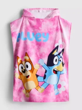 Poncho de felpa com capuz Bluey