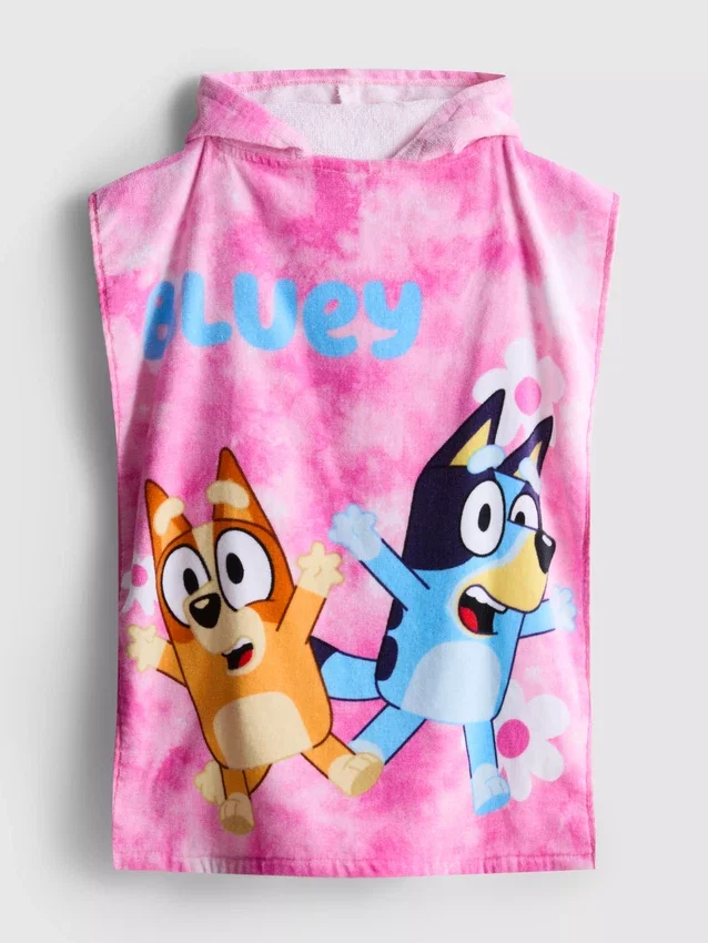 Poncho de felpa com capuz Bluey