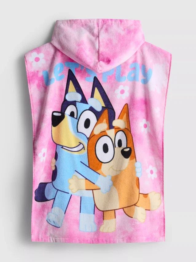 Poncho de felpa com capuz Bluey