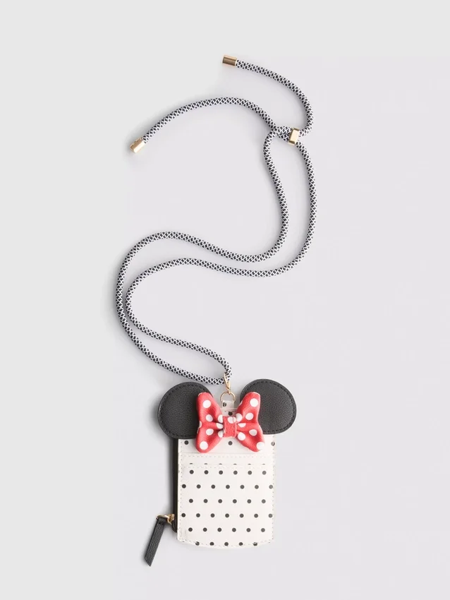 Porta-cartões com cordão da Minnie Mouse da Disney