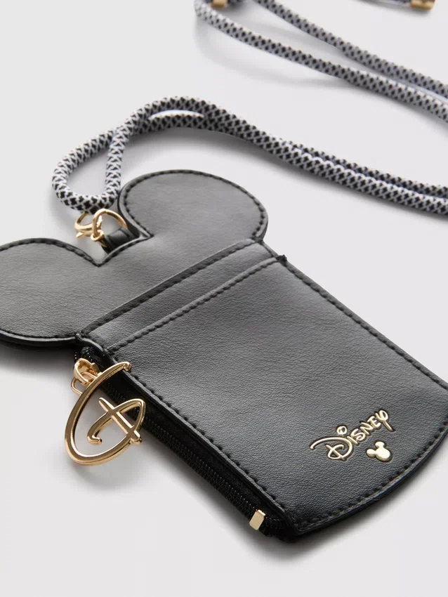 Porta-cartões com cordão do Mickey Mouse da Disney