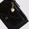Porta-moedas acolchoado com iniciais