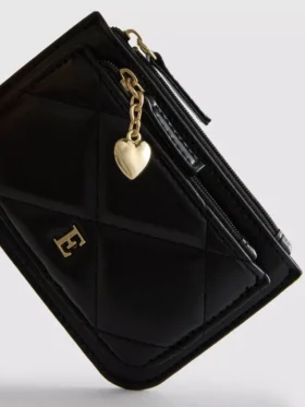 Porta-moedas acolchoado com iniciais