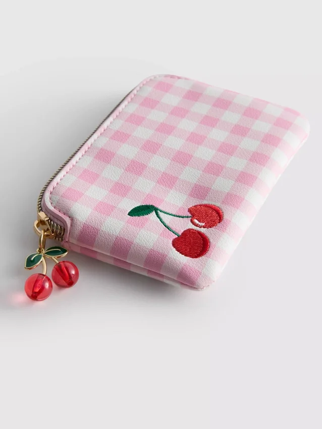 Porta-moedas com cereja