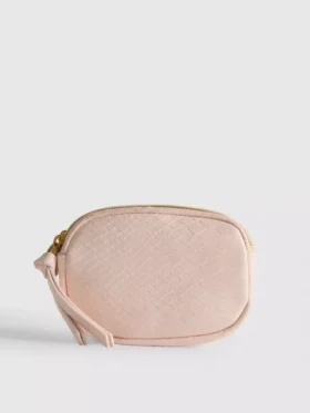 Porta-moedas com efeito de pele de crocodilo