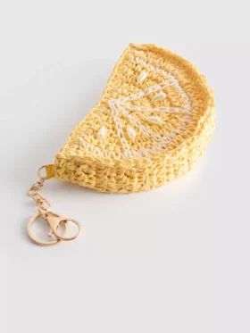 Porta-moedas com motivos de frutas