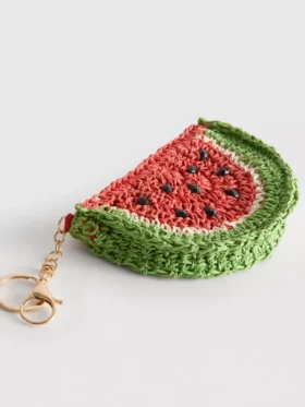 Porta-moedas com motivos de frutas