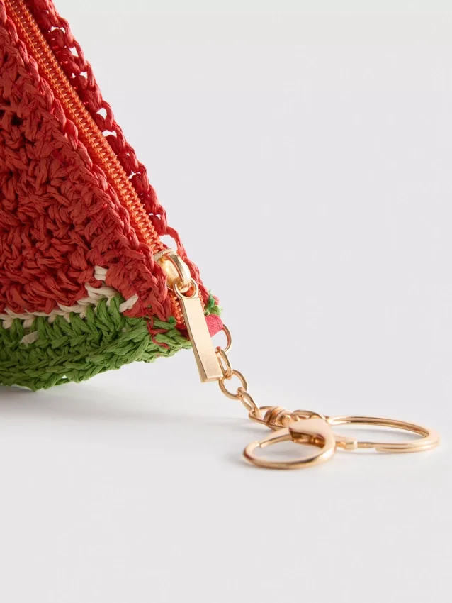 Porta-moedas com motivos de frutas
