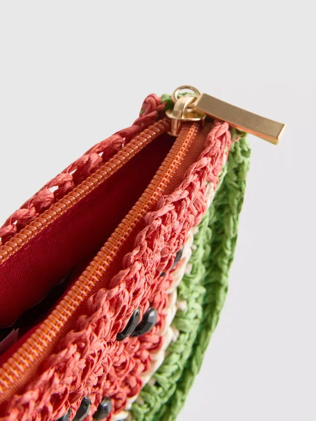 Porta-moedas com motivos de frutas